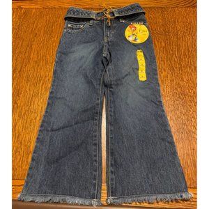 Girls Size 5 Regular, Lee Riders Flair Jeans with denim belt